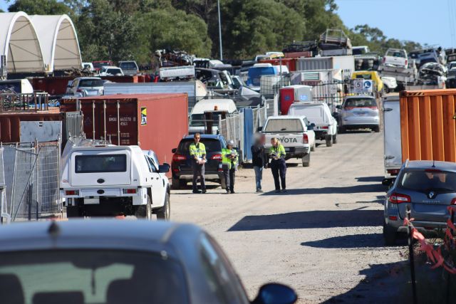 Photo of Operation Panther, a compliance operation undertaken by the Qld Department of the Environment, Tourism, Science and Innovation in the area of Swanbank and New Chum (outside Brisbane).